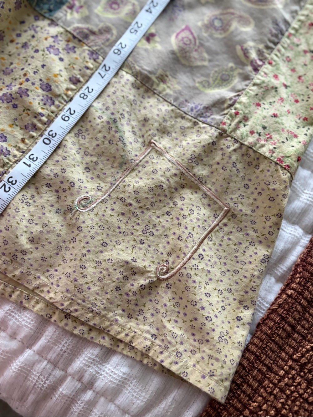 Blue Sky Bohemian Patchwork Maxi A-line Skirt Made In India - Picture 11 of 13